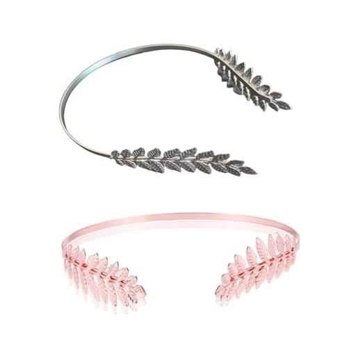 Générique headband in metallo con foglie dorate, dorate leaf bridal wedding headpieces goddess headpiece for back of head, metal headbands for women