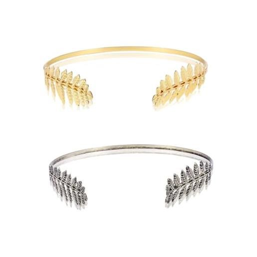 Générique headband in metallo con foglie dorate, dorate leaf bridal wedding headpieces goddess headpiece for back of head, metal headbands for women