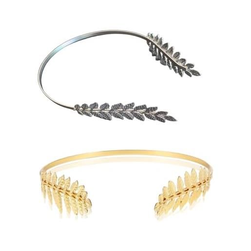 Générique headband in metallo con foglie dorate, dorate leaf bridal wedding headpieces goddess headpiece for back of head, metal headbands for women