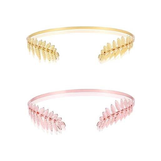 Générique headband in metallo con foglie dorate, dorate leaf bridal wedding headpieces goddess headpiece for back of head, metal headbands for women