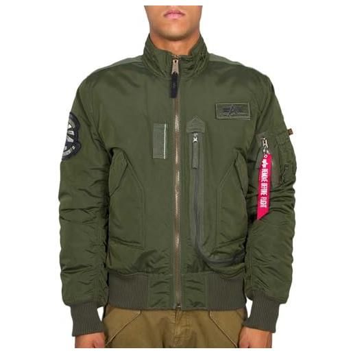 Alpha industries engine bomber jacket per uomo giacca, dark green, s