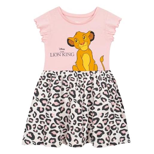 Disney vestito bambina | vestiti ragazza re leone | simba vestiti bambina estivi | rosa 5-6 anni