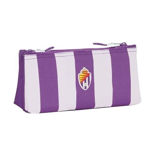 safta real valladolid - beauty case per bambini con cerniera semplice, ideale per bambini di diverse età, comodo e versatile, qualità e resistenza, 22 x 8 x 10 cm, colore viola, viola, estándar, casual