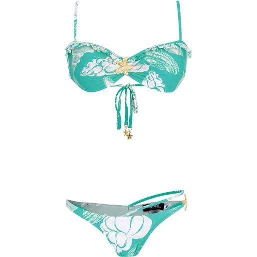 Amir Slama bikini con stampa - blu
