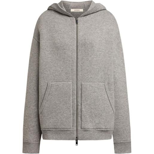 12 STOREEZ felpa con cappuccio e zip - grigio