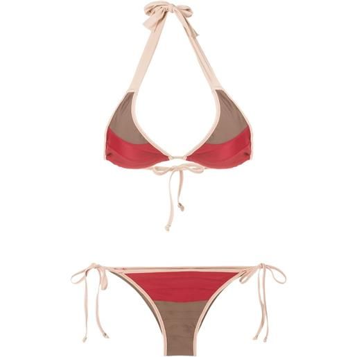 Amir Slama bikini con design color-block - toni neutri