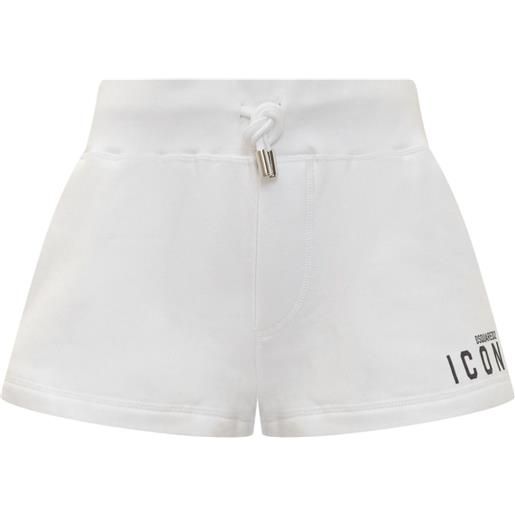DSQUARED2 shorts sportivi icon - bianco