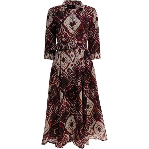 Samantha Sung abito con cintura e stampa - rosso