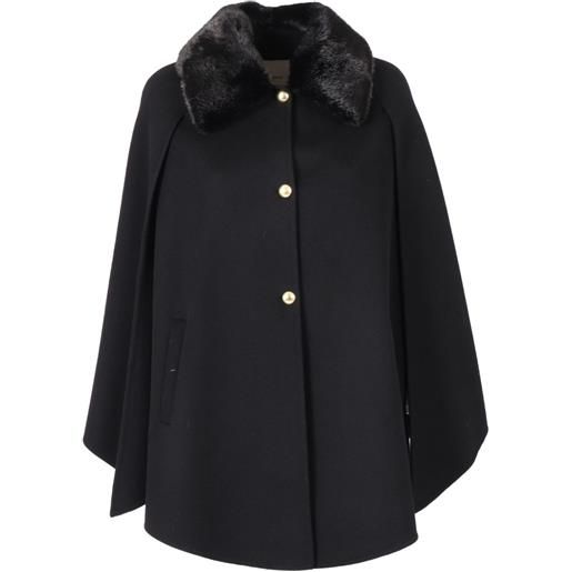 Ermanno Scervino mantella con bottoni - nero