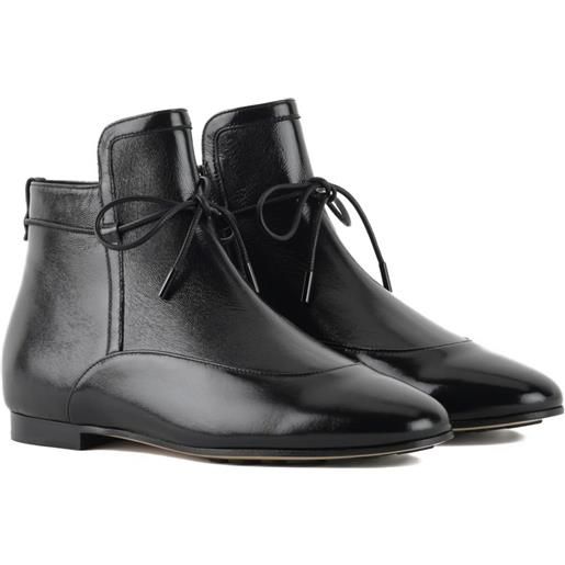 Giorgio Armani stivaletti in pelle - nero