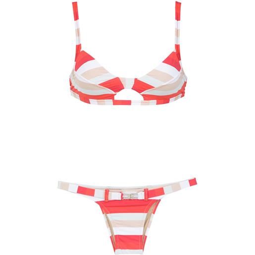 Amir Slama bikini a righe - rosso