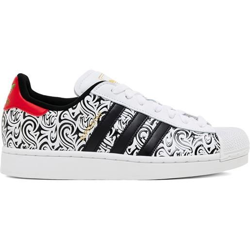 adidas sneakers superstar ii "white/black/red" - bianco