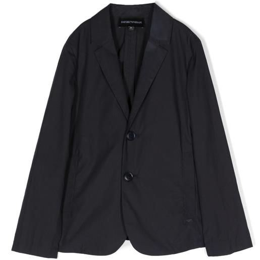 Emporio Armani Kids blazer con revers a lancia - blu