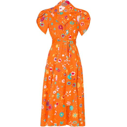 Lhd abito a fiori con cintura - arancione