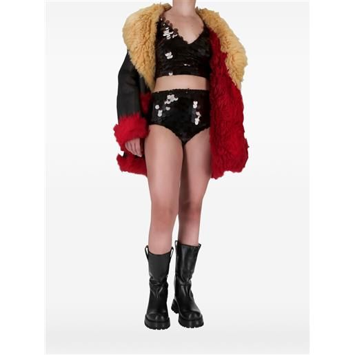 Prada cappotto in pelle - nero