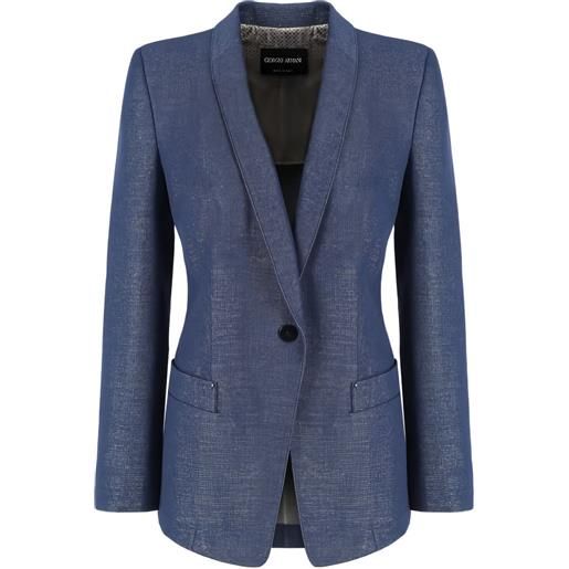 Giorgio Armani blazer denim monopetto - blu
