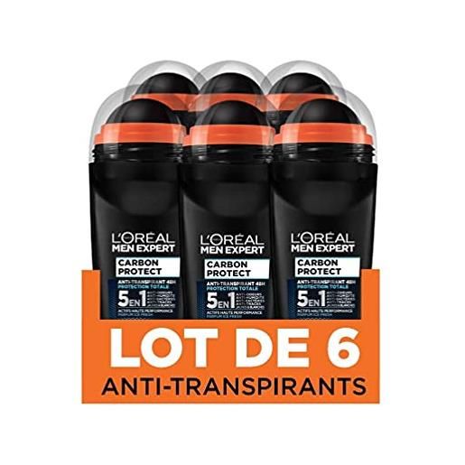L'Oreal Paris l'oréal paris men expert l 'oréal carbon protect ice fresh deodorante bille uomo anti-traces 50 ml - confezione da 6