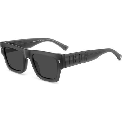 Dsquared2 d2 icon 0021/s - kb7 grigio occhiali da sole