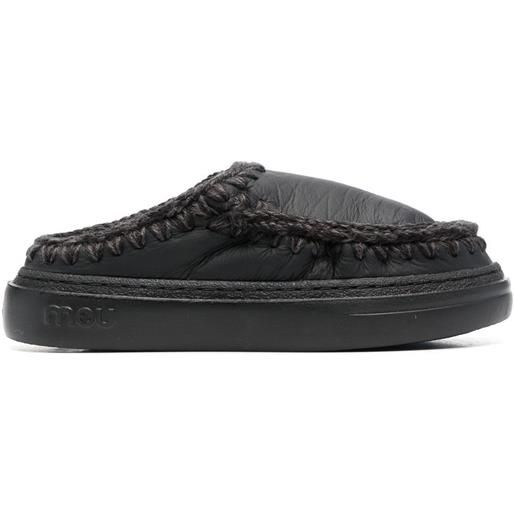 Mou slippers eskimo in pelle - nero
