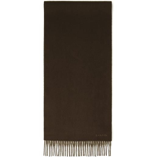 Lanvin sciarpa in lana con frange - marrone