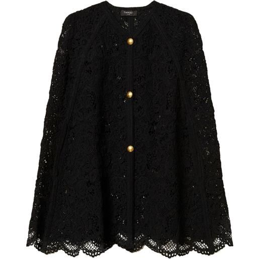 TWINSET mantella in maglia - nero