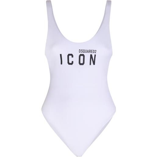 DSQUARED2 costume da bagno con logo - bianco