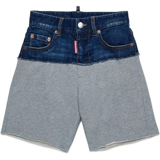 DSQUARED2 KIDS shorts con inserti - grigio