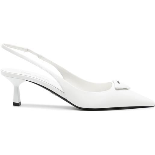 Prada pumps con cinturino posteriore 75mm - bianco