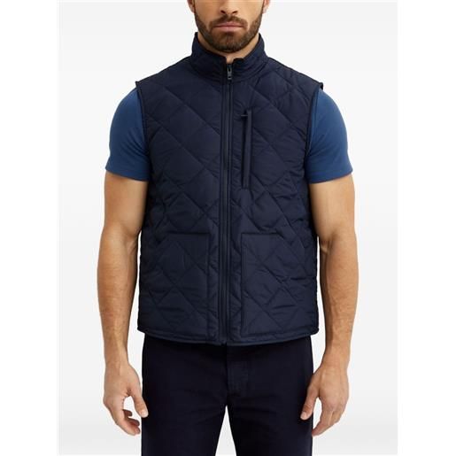 Fay gilet trapuntato con zip - blu