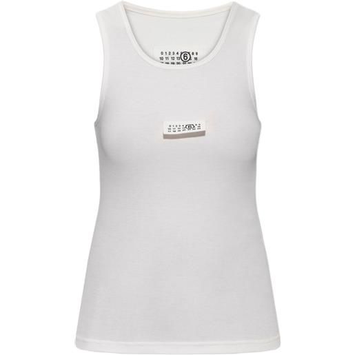 MM6 Maison Margiela canotta in cotone - bianco