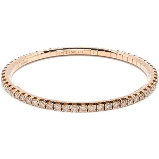 Roberto Demeglio bracciale in oro rosa 18kt con diamanti marroni