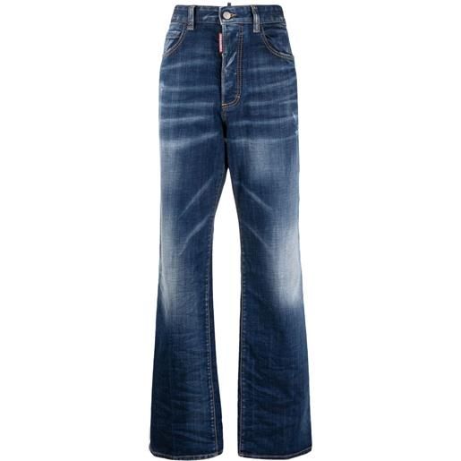 DSQUARED2 jeans comodi a gamba dritta - blu