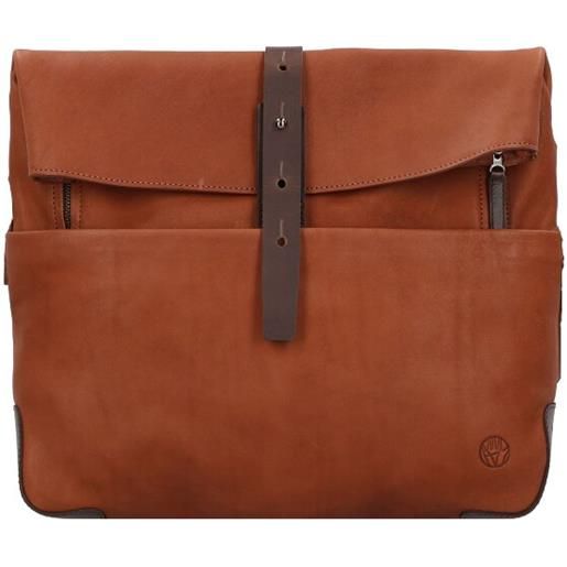 Harold's mount ivy messenger in pelle 40 cm scomparto per laptop marrone