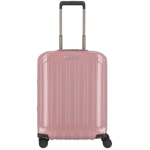 Piquadro pq-light carrello cabina a 4 ruote 55 cm rosa