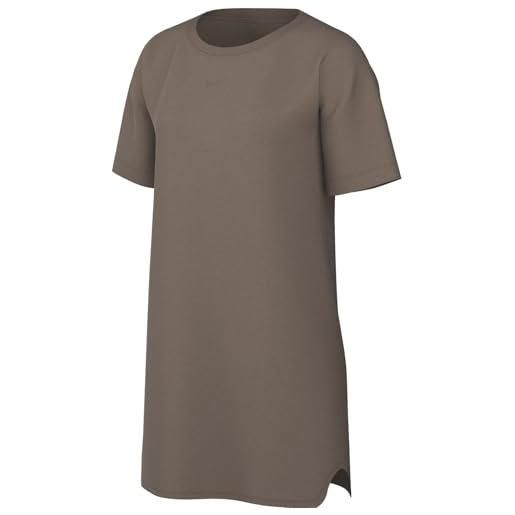 Nike sportswear essential dv7882-233 - abito da donna a maniche corte, colore: marrone/mink brown, taglia m