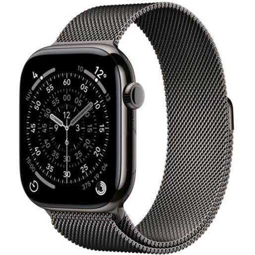 Apple watch series 11 gps + cellular 46mm slate titanium case with slate milanese loop - m/l