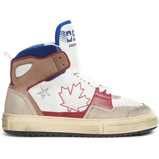 DSQUARED2 sneakers alte con inserti - bianco