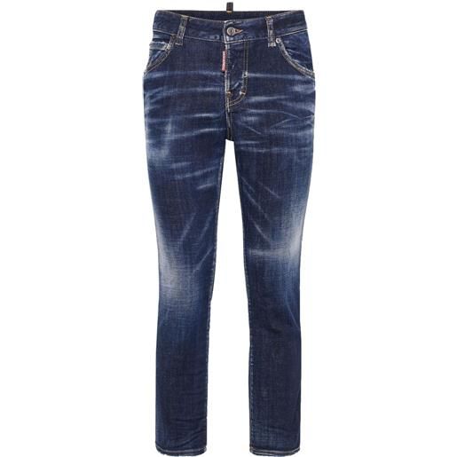 DSQUARED2 jeans skinny a vita alta - blu