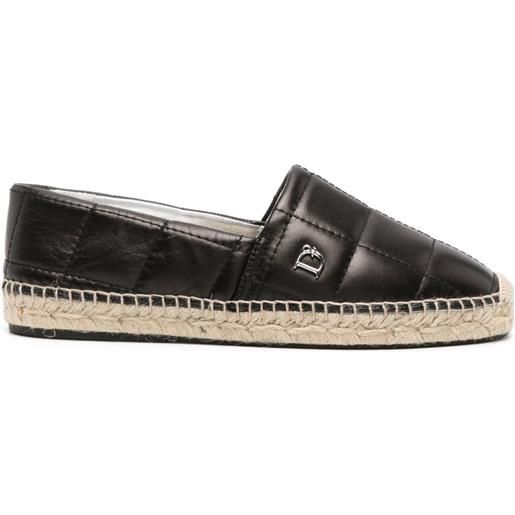 DSQUARED2 espadrillas d2 statement in pelle - nero