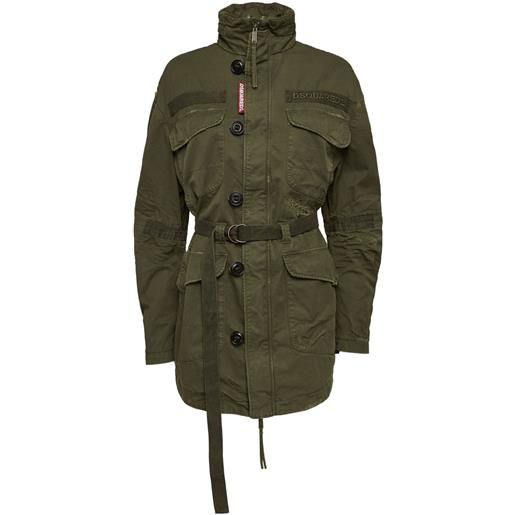 DSQUARED2 giacca varsity military - verde