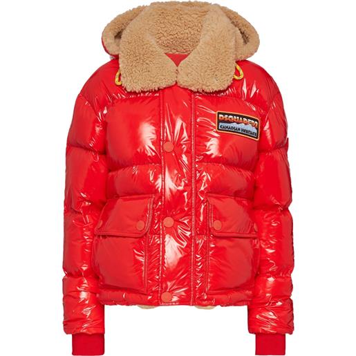 DSQUARED2 piumino con applicazione - rosso
