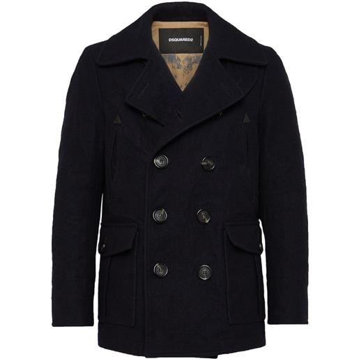 DSQUARED2 cappotto corto doppiopetto - blu
