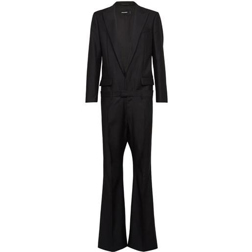 DSQUARED2 tuta intera con revers a lancia - nero