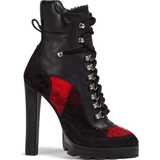 DSQUARED2 stivali a quadri 120mm - nero