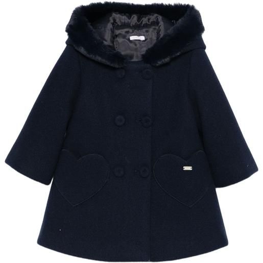 Le Bebé Enfant cappotto con cappuccio - blu