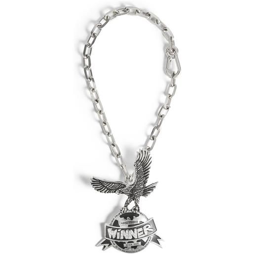 DSQUARED2 collana con ciondolo logo - argento