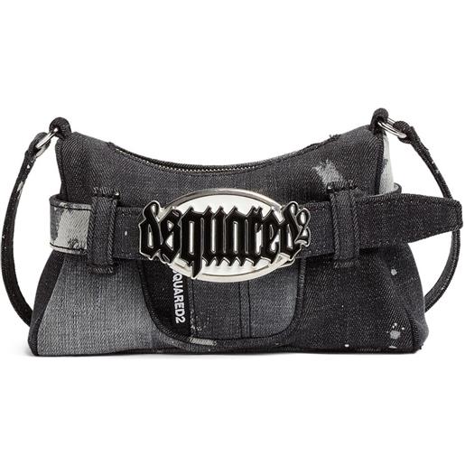 DSQUARED2 borsa a tracolla gothic mini - nero