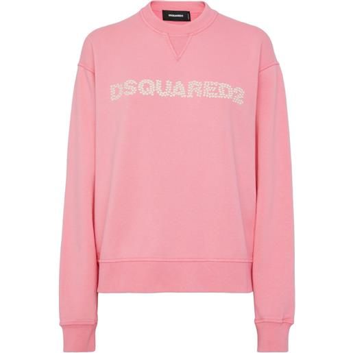 DSQUARED2 felpa con stampa logo - rosa