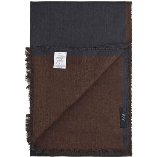 Fay sciarpa con frange - blu