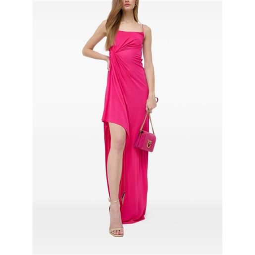 PINKO abito lungo asimmetrico - rosa